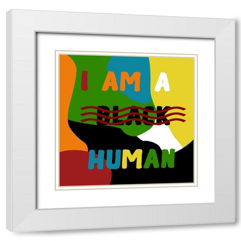 Equality White Modern Wood Framed Art Print with Double Matting by Phillip, Jamie