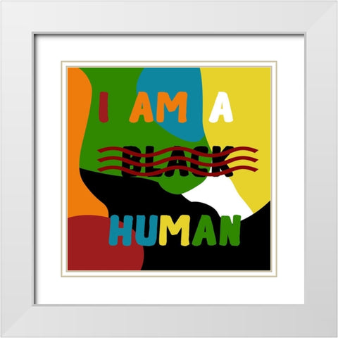 Equality White Modern Wood Framed Art Print with Double Matting by Phillip, Jamie