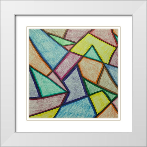 Jagged Edges 1 White Modern Wood Framed Art Print with Double Matting by Phillip, Jamie