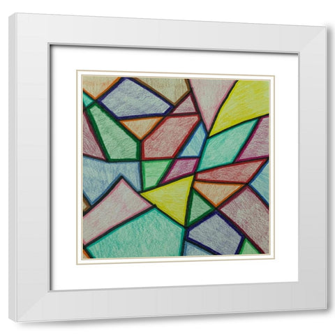 Jagged Edges 2 White Modern Wood Framed Art Print with Double Matting by Phillip, Jamie