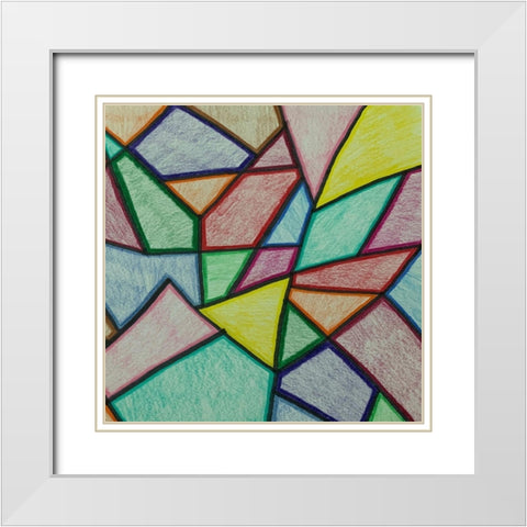 Jagged Edges 2 White Modern Wood Framed Art Print with Double Matting by Phillip, Jamie