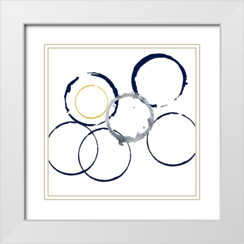 Circles  White Modern Wood Framed Art Print with Double Matting by Phillip, Jamie