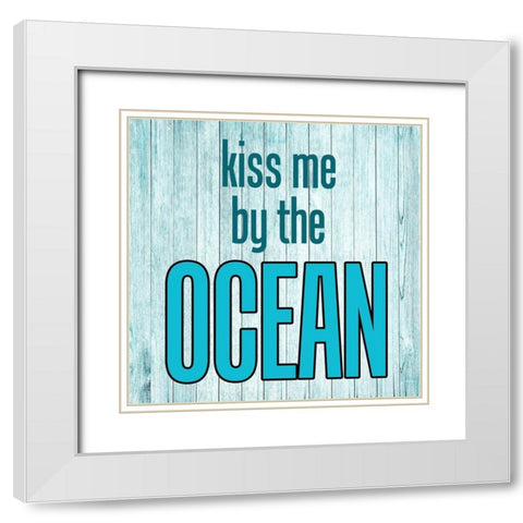 Ocean White Modern Wood Framed Art Print with Double Matting by Phillip, Jamie
