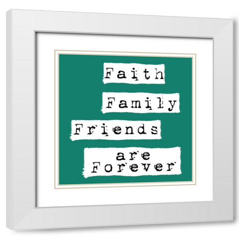 Family White Modern Wood Framed Art Print with Double Matting by Phillip, Jamie