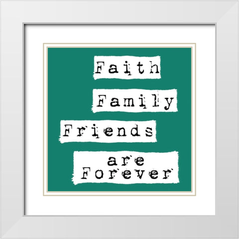 Family White Modern Wood Framed Art Print with Double Matting by Phillip, Jamie