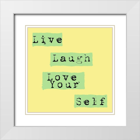 Love White Modern Wood Framed Art Print with Double Matting by Phillip, Jamie