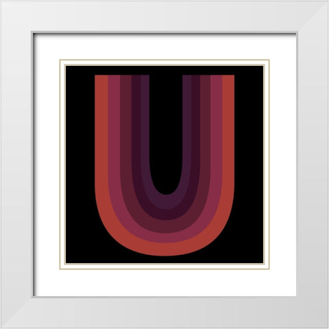 Colors White Modern Wood Framed Art Print with Double Matting by Phillip, Jamie