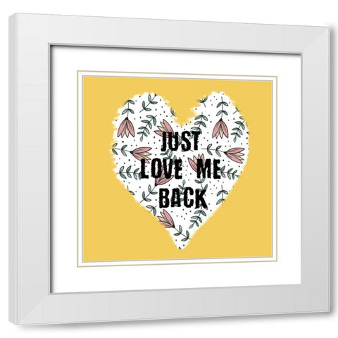 Love Me White Modern Wood Framed Art Print with Double Matting by Phillip, Jamie