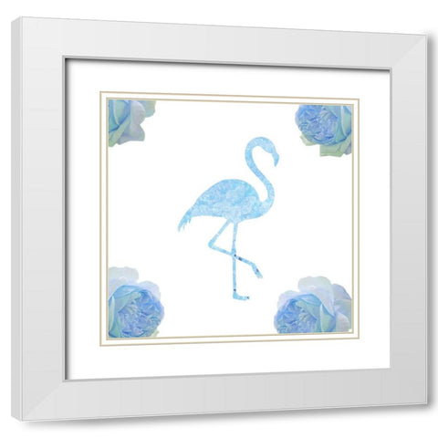 Flamingo Dress 4 White Modern Wood Framed Art Print with Double Matting by Phillip, Jamie