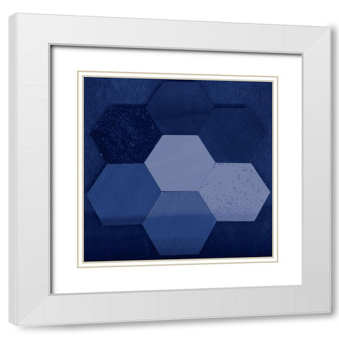 Midnight Shapes White Modern Wood Framed Art Print with Double Matting by Phillip, Jamie