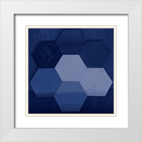 Midnight Shapes White Modern Wood Framed Art Print with Double Matting by Phillip, Jamie