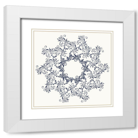 Mandala 3 White Modern Wood Framed Art Print with Double Matting by Phillip, Jamie