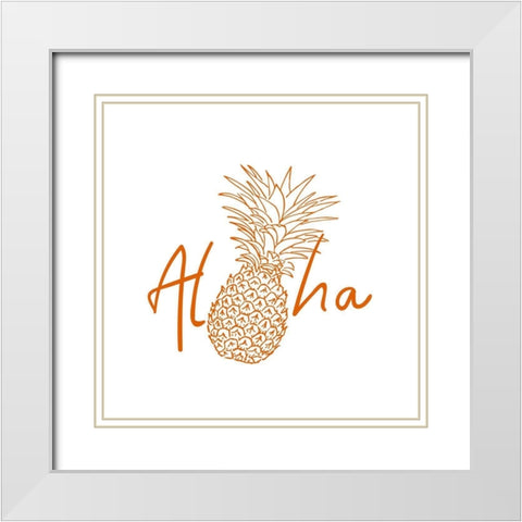 Aloha White Modern Wood Framed Art Print with Double Matting by Phillip, Jamie