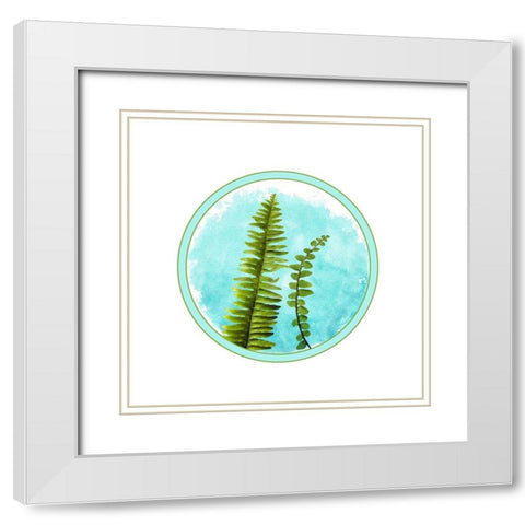 Fern White Modern Wood Framed Art Print with Double Matting by Phillip, Jamie