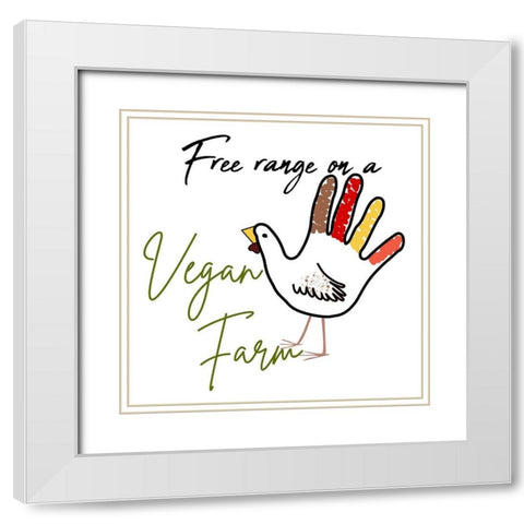 Vegan Turkey White Modern Wood Framed Art Print with Double Matting by Phillip, Jamie
