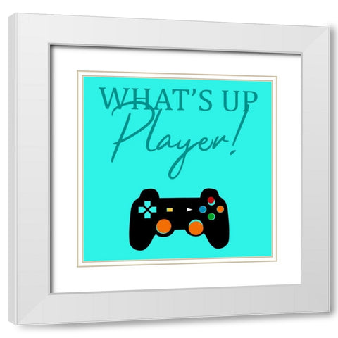 Player White Modern Wood Framed Art Print with Double Matting by Phillip, Jamie