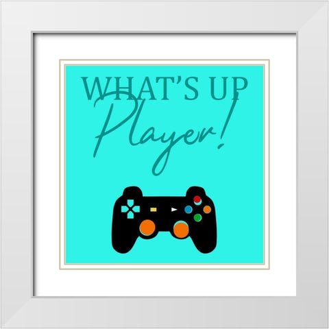 Player White Modern Wood Framed Art Print with Double Matting by Phillip, Jamie