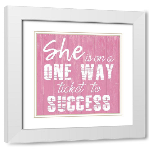 Success White Modern Wood Framed Art Print with Double Matting by Phillip, Jamie