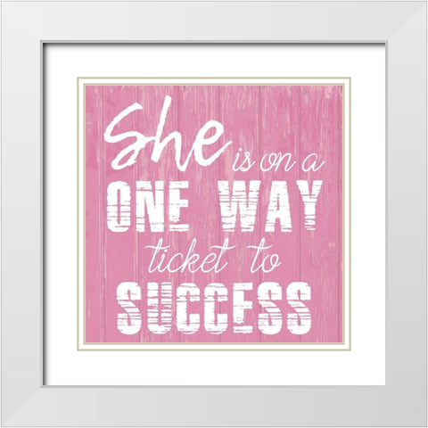 Success White Modern Wood Framed Art Print with Double Matting by Phillip, Jamie