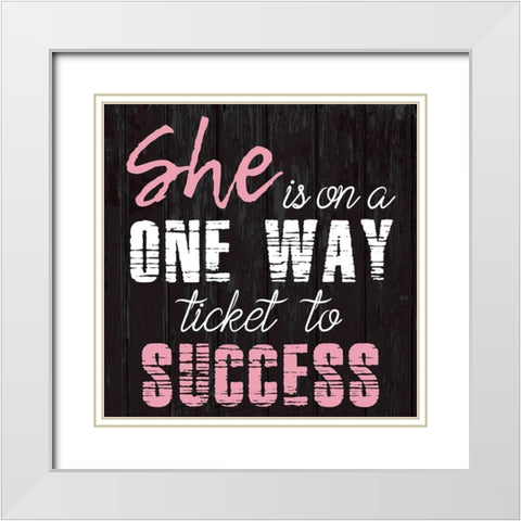 Success 2 White Modern Wood Framed Art Print with Double Matting by Phillip, Jamie