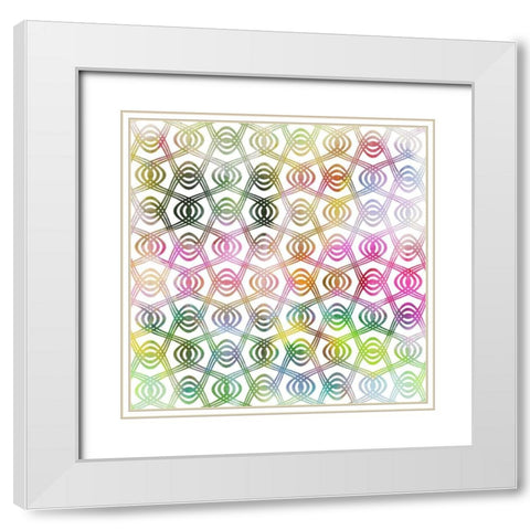 Geometrical Loom White Modern Wood Framed Art Print with Double Matting by Phillip, Jamie