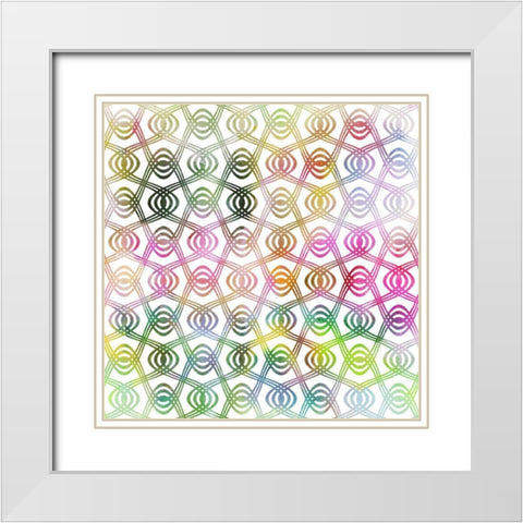 Geometrical Loom White Modern Wood Framed Art Print with Double Matting by Phillip, Jamie