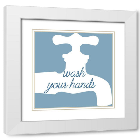 Bathroom 1 White Modern Wood Framed Art Print with Double Matting by Phillip, Jamie