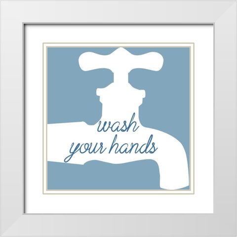 Bathroom 1 White Modern Wood Framed Art Print with Double Matting by Phillip, Jamie