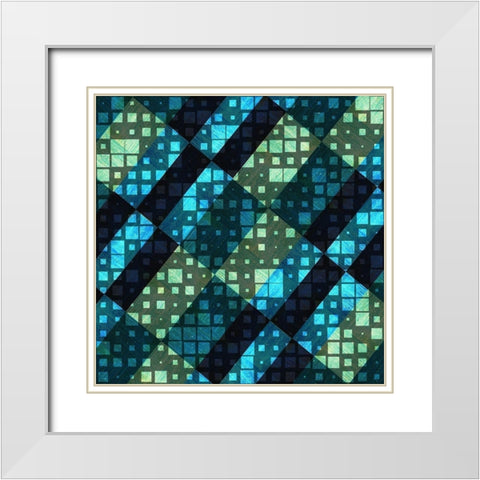 Geometrical Maze White Modern Wood Framed Art Print with Double Matting by Phillip, Jamie