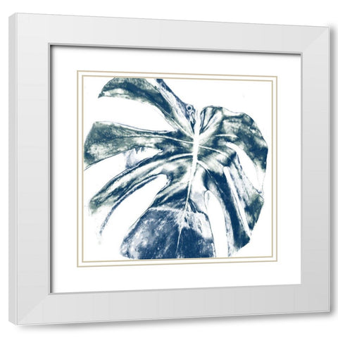 Tropic Leaf 1 White Modern Wood Framed Art Print with Double Matting by Phillip, Jamie
