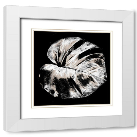 Tropic Leaf 2 White Modern Wood Framed Art Print with Double Matting by Phillip, Jamie