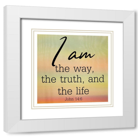 Jesus White Modern Wood Framed Art Print with Double Matting by Phillip, Jamie