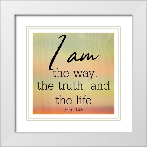 Jesus White Modern Wood Framed Art Print with Double Matting by Phillip, Jamie