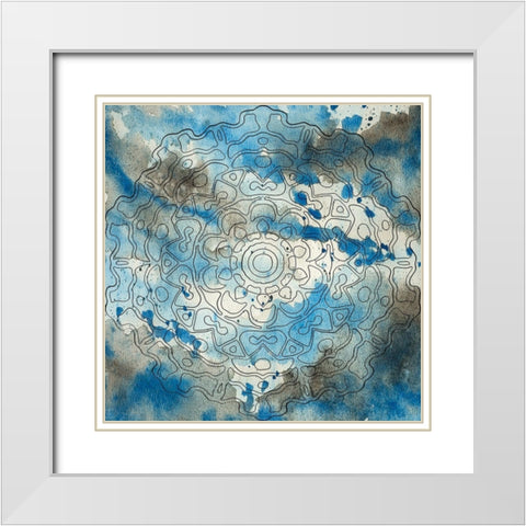 Watercolor Pattern White Modern Wood Framed Art Print with Double Matting by Phillip, Jamie