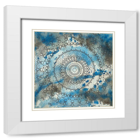 Watercolor Pattern 2 White Modern Wood Framed Art Print with Double Matting by Phillip, Jamie