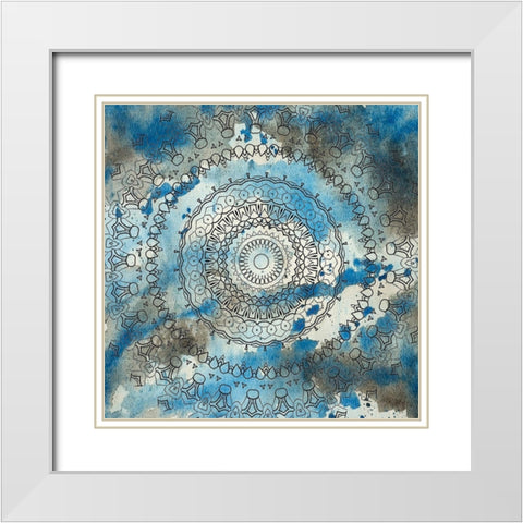 Watercolor Pattern 2 White Modern Wood Framed Art Print with Double Matting by Phillip, Jamie