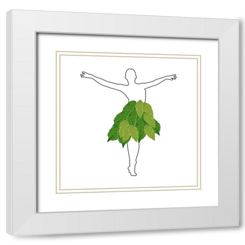 Nature Girl White Modern Wood Framed Art Print with Double Matting by Phillip, Jamie