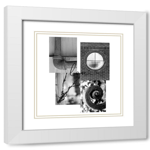Love Letters White Modern Wood Framed Art Print with Double Matting by Phillip, Jamie