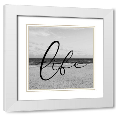 Beach Life 2 White Modern Wood Framed Art Print with Double Matting by Phillip, Jamie