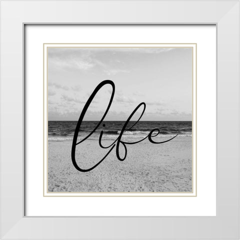 Beach Life 2 White Modern Wood Framed Art Print with Double Matting by Phillip, Jamie