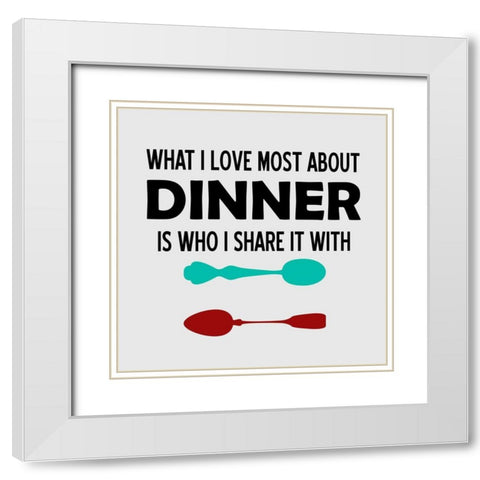 Dinner White Modern Wood Framed Art Print with Double Matting by Phillip, Jamie