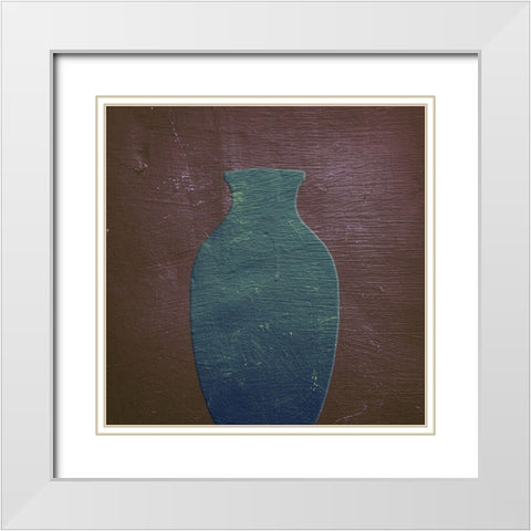Blue Clay 2 White Modern Wood Framed Art Print with Double Matting by Phillip, Jamie