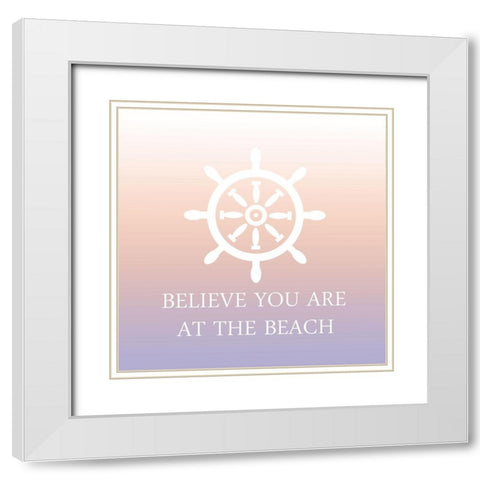 At The Beach White Modern Wood Framed Art Print with Double Matting by Phillip, Jamie