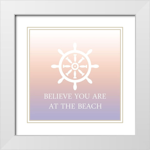 At The Beach White Modern Wood Framed Art Print with Double Matting by Phillip, Jamie