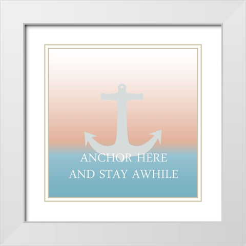 At The Beach 2 White Modern Wood Framed Art Print with Double Matting by Phillip, Jamie