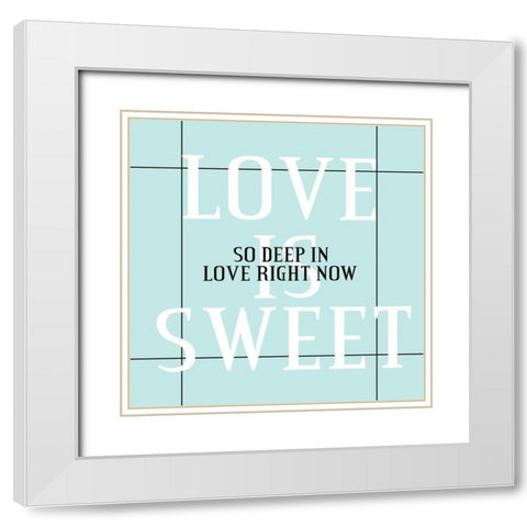 Love White Modern Wood Framed Art Print with Double Matting by Phillip, Jamie