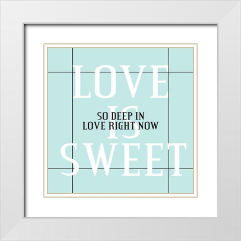Love White Modern Wood Framed Art Print with Double Matting by Phillip, Jamie