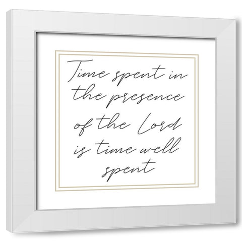 Presence White Modern Wood Framed Art Print with Double Matting by Phillip, Jamie