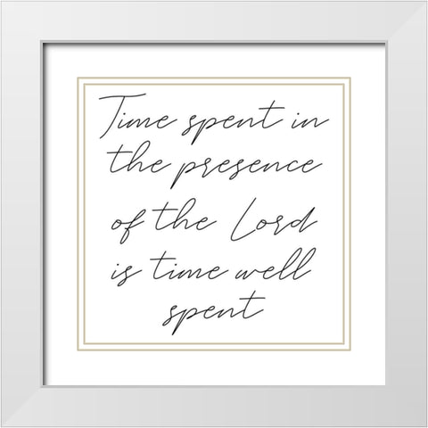 Presence White Modern Wood Framed Art Print with Double Matting by Phillip, Jamie