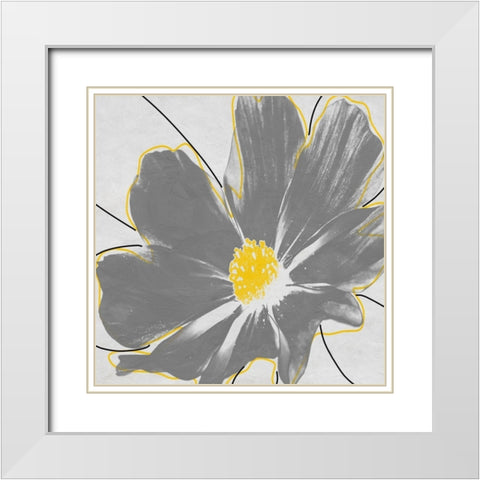 Ambrose Flower 2 White Modern Wood Framed Art Print with Double Matting by Phillip, Jamie